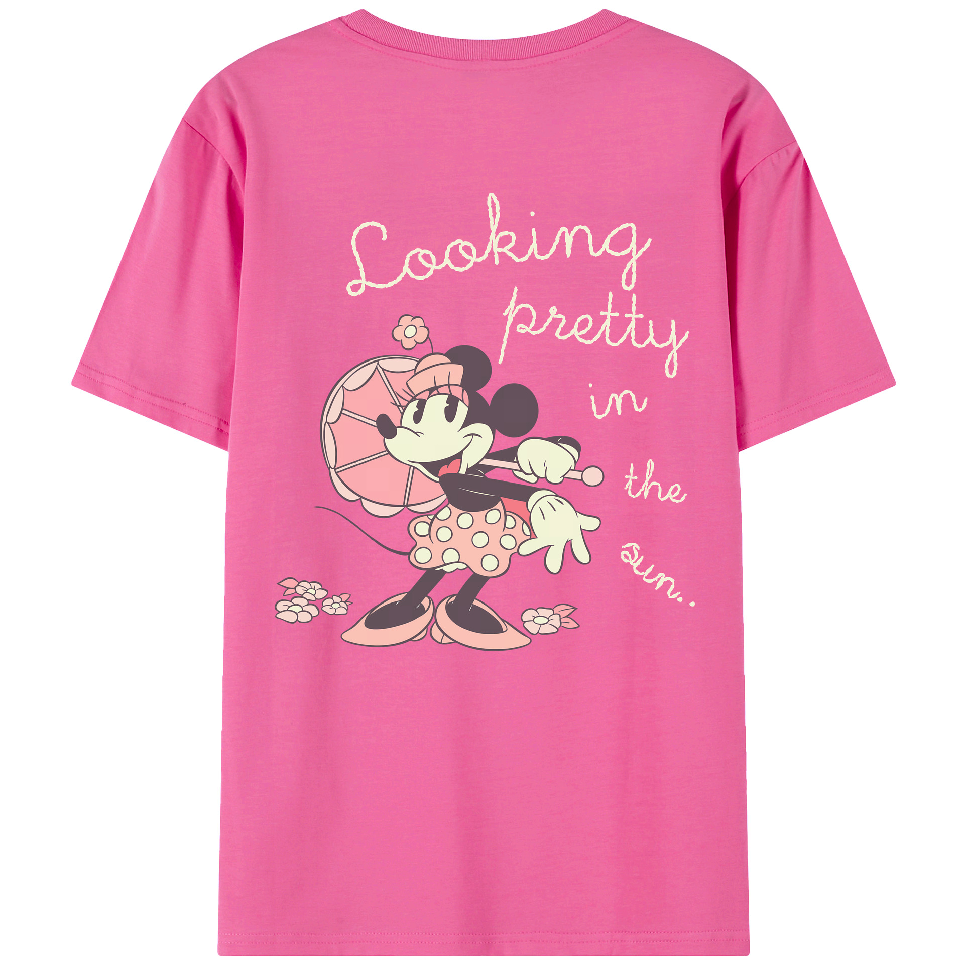 （画像用） ミッキーマウス Mickey Mouse レディース半袖Tシャツ(バックプリント)